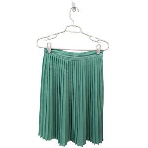 American Apparel Teal Chiffon Pleated Skirt